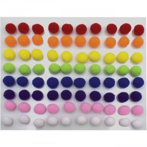 Creativity Street Peel-n-Stick Pom Pons AC813001 PACAC813001