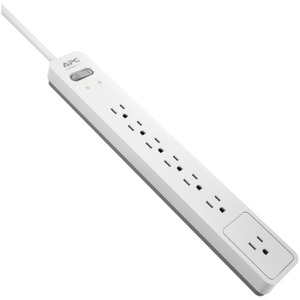 APC by Schneider Electric Essential SurgeArrest 7 Outlet 6 Foot Cord 120V, White and Grey PE76WG