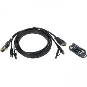 Iogear 10 Ft. DVI, USB KVM Cable Kit with Audio (TAA) G2L703UTAA3