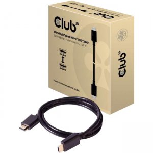 Club 3D Ultra High Speed HDMI™ Cable 10K 120Hz 48Gbps M/M 1 m./3.28 ft CAC-1371