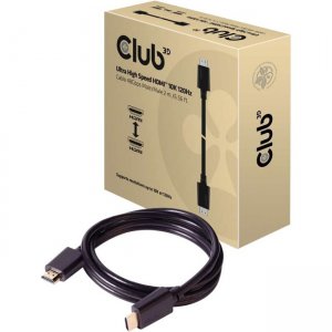 Club 3D Ultra High Speed HDMI Cable 10K 120Hz 48Gbps M/M 2 m./6.56 ft CAC-1372