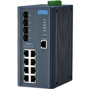 Advantech 8FE+4G SFP Managed Ethernet Switch EKI-7712E-4F-AE EKI-7712E-4F