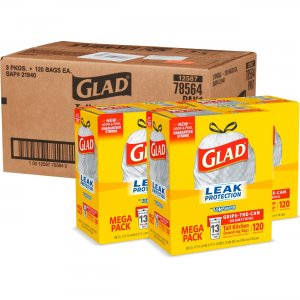 Glad Strong Tall Kitchen Trash Bags 78564CT CLO78564CT