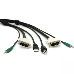 Black Box DVI KVM Cable - USB A-B, 3.5mm Audio, 10-ft. (3.0-m) SKVMCBL-DVI-10