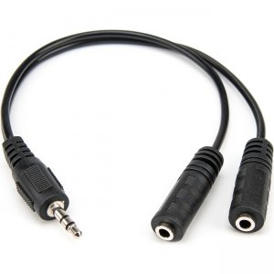 Rocstor Slim Stereo Splitter Cable - 3.5mm Male to 2x 3.5mm Female Y10A217-B1