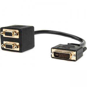 Rocstor 1 ft DVI-I Analog to 2x VGA Video Splitter Cable - M/F Y10A219-B1