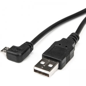 Rocstor 1 ft Micro USB Cable - A to Right Angle Micro B Y10C216-B1