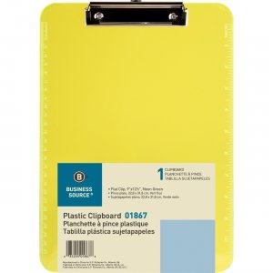 Business Source Transparent Plastic Clipboard 01867 BSN01867