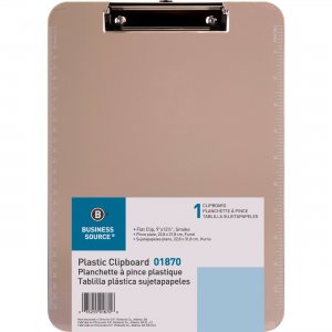 Business Source Transparent Plastic Clipboard 01870 BSN01870