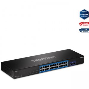 TRENDnet 24-port Gigabit Switch with 2x 10G SFP+Slots TEG-30262