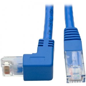 Tripp Lite Down-Angle Cat6 UTP Patch Cable (RJ45) - 1 ft., M/M, Gigabit, Molded, Blue N204-001-BL-DN