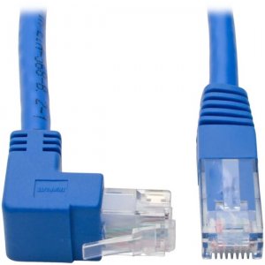 Tripp Lite Up-Angle Cat6 UTP Patch Cable (RJ45) - 1 ft., M/M, Gigabit, Molded, Blue N204-001-BL-UP