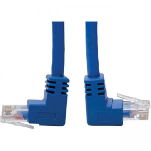 Tripp Lite Cat6 UTP Patch Cable, Up-Angle Male/Down-Angle Male - 4 ft., Blue N204-004-BL-UD