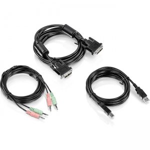 TRENDnet 10 ft. DVI-I, USB,and Audio KVM Cable Kit TK-CD10