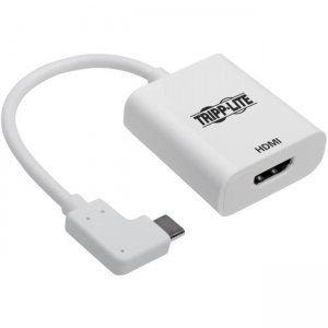 Tripp Lite Right-Angle USB-C to HDMI Adapter, M/F, White U444-06N-HD4KRA