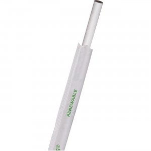 Eco-Products Wrapped Jumbo Paper Straws EPSTP76WHT ECOEPSTP76WHT