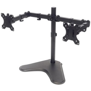 Manhattan Universal Dual Monitor Stand with Double-Link Swing Arms 461559