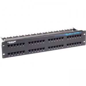 Black Box GigaBase CAT5e Patch Panel - 2U, Unshielded, 48-Port JPM906A-R6