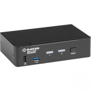 Black Box USB-C 4K KVM Switch, 2-Port KVMC4K-2P