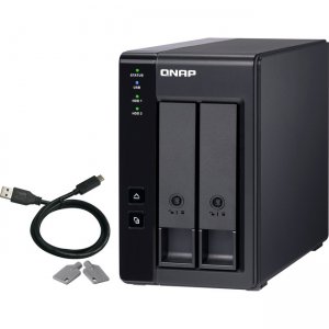 QNAP 2 Bay USB Type-C Direct Attached Storage with Hardware RAID TR-002-US TR-002