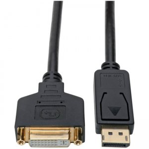 Tripp Lite DisplayPort to DVI Cable Adapter - M/F, Black, 1 ft P134-001-GC