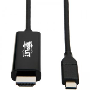 Tripp Lite USB-C to HDMI Adapter, M/M, Black, 6 ft U444-006-H4K6BE