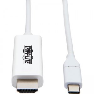 Tripp Lite USB-C to HDMI Adapter, M/M, White, 6 ft U444-006-H4K6WE