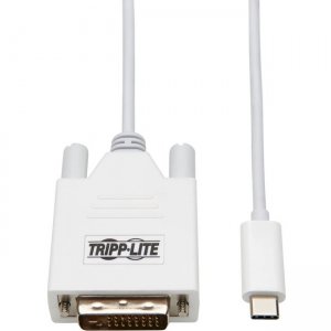 Tripp Lite USB-C to DVI Adapter Cable (M/M), White, 10 ft. (3 m) U444-010-DE