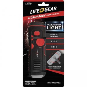 Life+Gear Stormproof Crank Light LG3860675RED DCYLG3860675RED