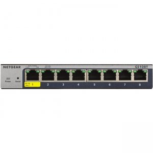 Netgear 8-Port Gigabit Ethernet Smart Managed Pro Switches with Cloud Management GS108T-300NAS GS108Tv3