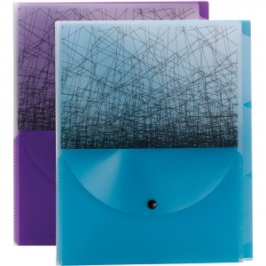 Smead Poly Fashion 3-divider Travel Organizer File 85735 SMD85735