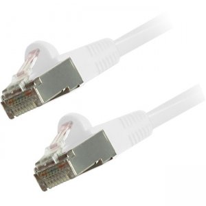 Comprehensive Cat6 Snagless Shielded Ethernet Cables, White, 1ft CAT6STP-1WHT