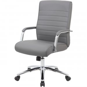 Boss Modern Executive Conference Chair-Ribbed Grey B696CRB-GY