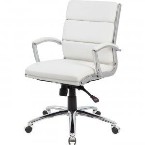 Boss CaressoftPlus Executive Mid-Back Chair B9476-WT