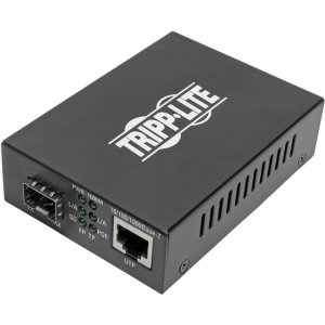Tripp Lite Gigabit SFP Fiber to Ethernet Media Converter, POE+ - 10/100/1000 Mbps N785-P01-SFP