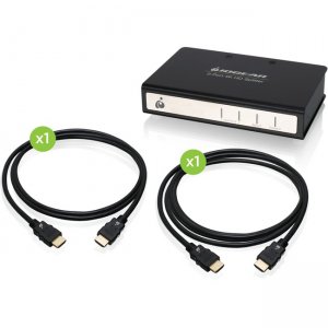 Iogear 2-Port Cinema 4K Splitter with HDMI Cables Kit GHSP8422BKIT GSP8422B