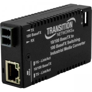 Transition Networks Hardened Mini Fast Ethernet Media Converter M/E-ISW-FX-02(MMLC)