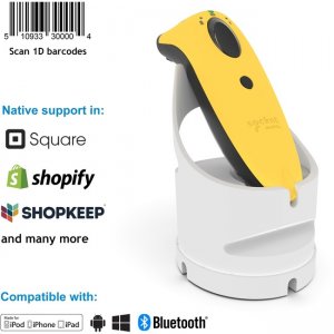 Socket Mobile SocketScan® , Laser Barcode Scanner, Yellow & White Charging Dock CX3526-2128 S730