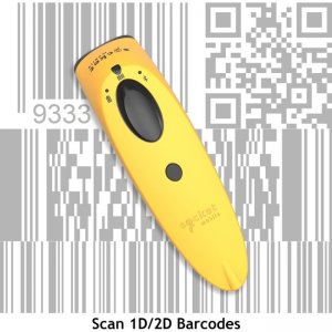 Socket Mobile SocketScan® , Universal Barcode Scanner, Yellow & Charging Stand CX3532-2134 S740