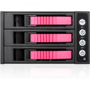 iStarUSA 2x 5.25" to 3x 3.5" 2.5" 12Gb/s HDD SSD Hot-swap Rack BPU-230HD-RED