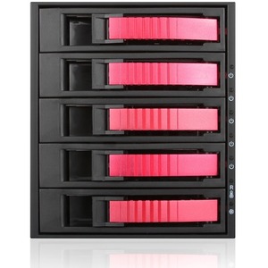 iStarUSA 3x 5.25" to 5x 3.5" 2.5" 12Gb/s HDD SSD Hot-swap Rack BPU-350HD-RED