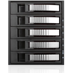 iStarUSA 3x 5.25" to 5x 3.5" 2.5" 12Gb/s HDD SSD Hot-swap Rack BPU-350HD-SILVER