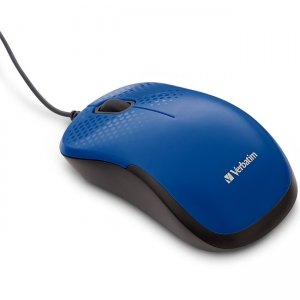 Verbatim Silent Corded Optical Mouse - Blue 70233