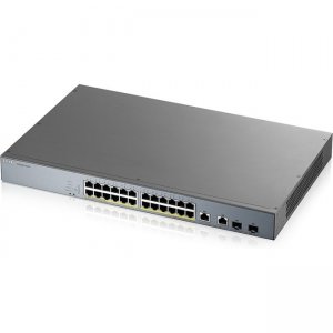 ZyXEL 24-port GbE Smart Managed PoE Switch with GbE Uplink GS1350-26HP