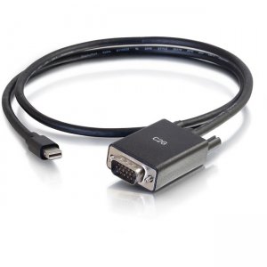 C2G 3ft Mini DisplayPort to VGA Adapter Cable Black 54676