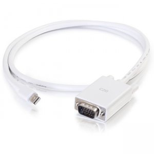 C2G 6ft Mini DisplayPort to VGA Adapter Cable White 54680