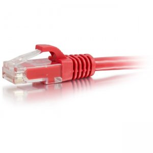 C2G 25ft Cat6a Unshielded Ethernet Cable - Cat 6a Network Patch Cable - Red 50812