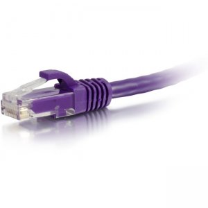 C2G 1ft Cat6a Unshielded Ethernet - Cat 6a Network Patch Cable - Purple 50817