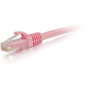 C2G 6IN Cat6a Snagless Unshielded (UTP) Network Patch Ethernet Cable-Pink 50854
