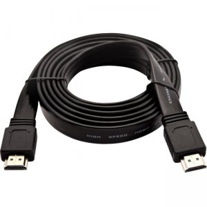 V7 2 Meter (6.6ft) HDMI Cable (m/m) High Speed with Ethernet Flat - Black V7HDMI4FL-02M-BK-1E
